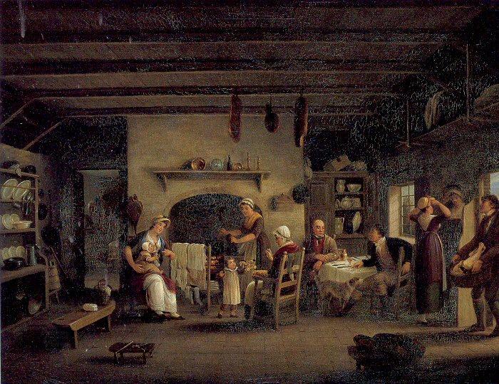 Mulvany, John George Cottage Interior oil painting picture